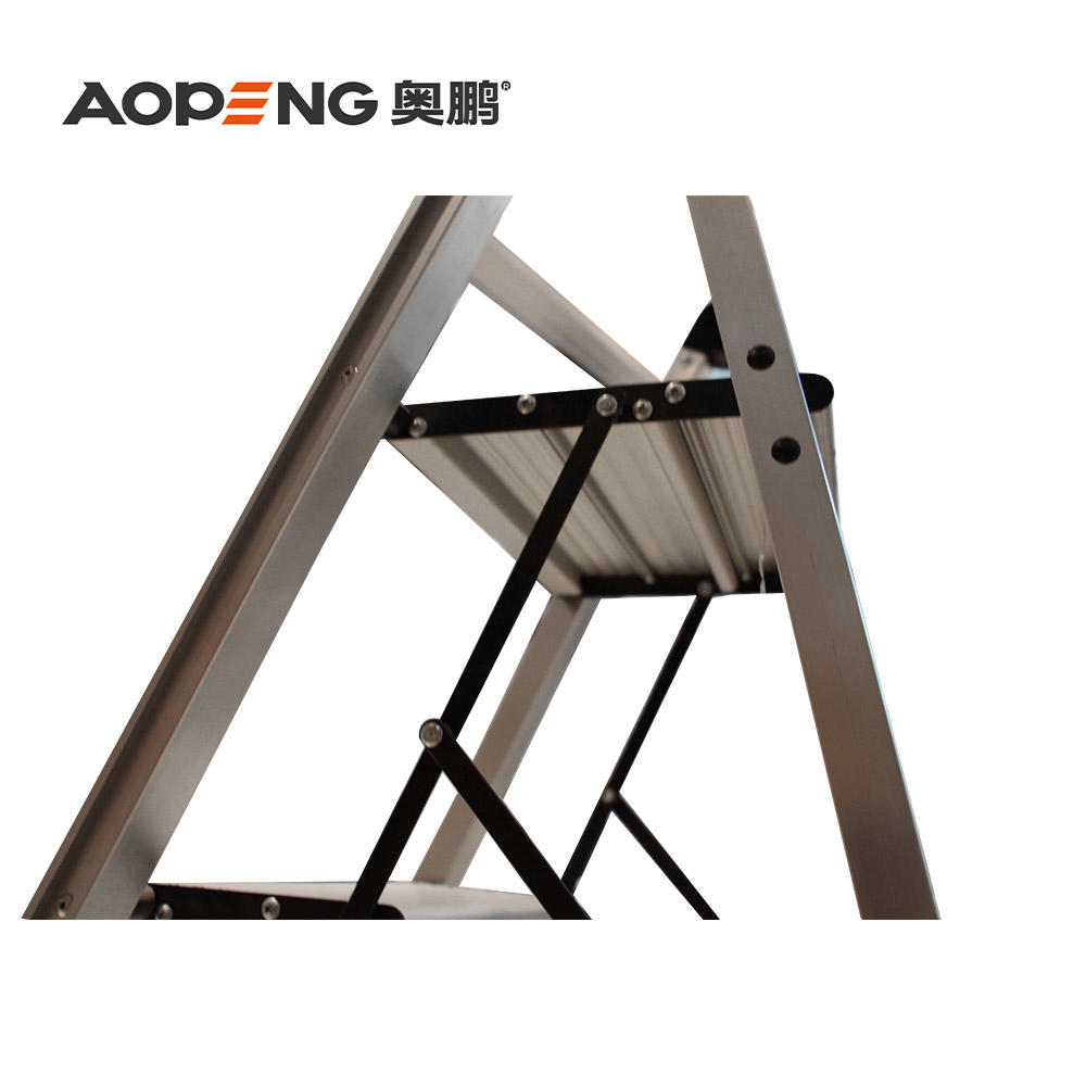 AP-2373R 3 Step ladder aluminium lightweight folding step stool wide anti-slip pedal, household office portable stepladder, max capacity 150kg