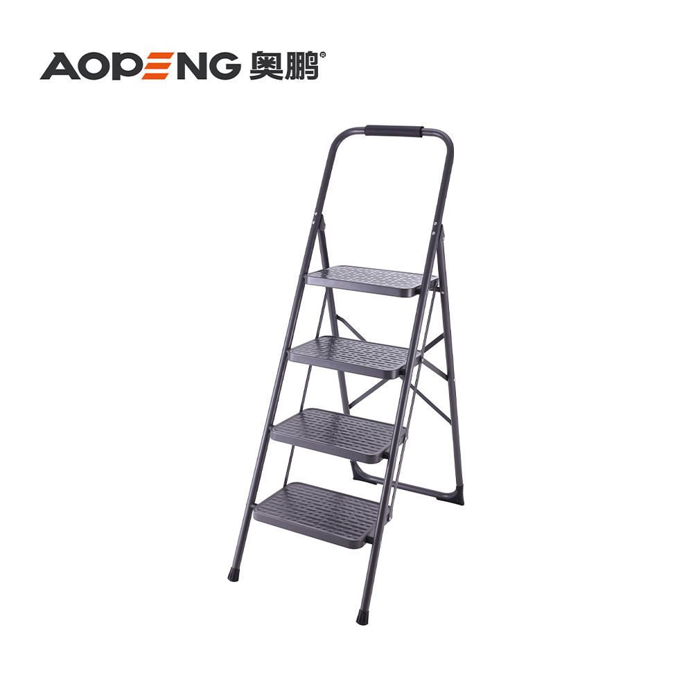AP-1102DH Two step ladder, folding step stool, step stool with wide anti-slip pedal, lightweight, portable folding step ladder with handgrip