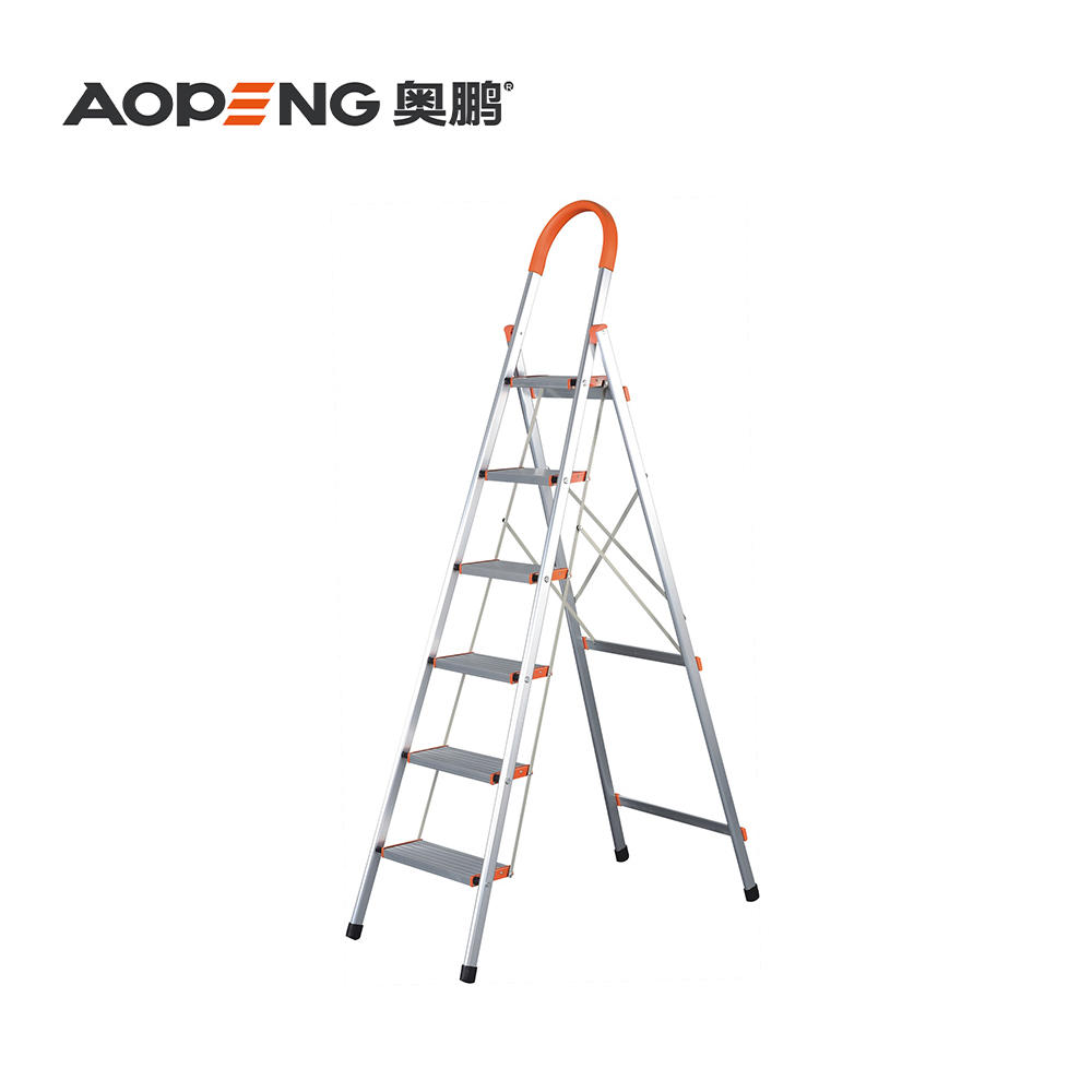 AP-2402 2 Step ladder, household aluminium folding step ladder, with wide anti-slip pedal, convenient handgrip, max capacity 150kg