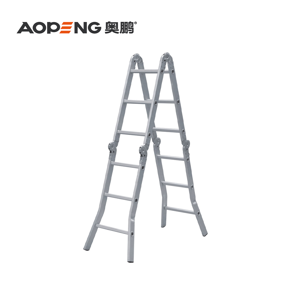 AP-4022 Aopeng folding ladder heavy duty step tall ladders multipurpose aluminum extension scaffolding platform, 150kg