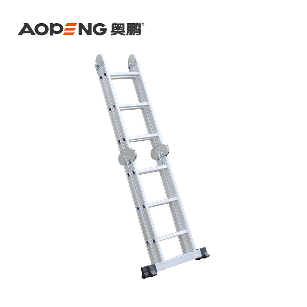 AP-403A Aopeng folding ladder heavy duty step tall ladders multipurpose aluminum extension scaffolding platform, 150kg