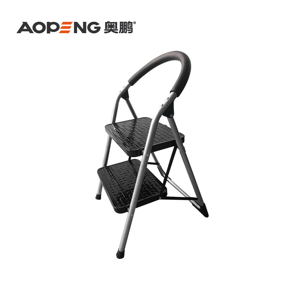 AP-1104AH Four step ladder, folding step stool, step stool with wide anti-slip pedal, lightweight, portable folding step ladder with handgrip