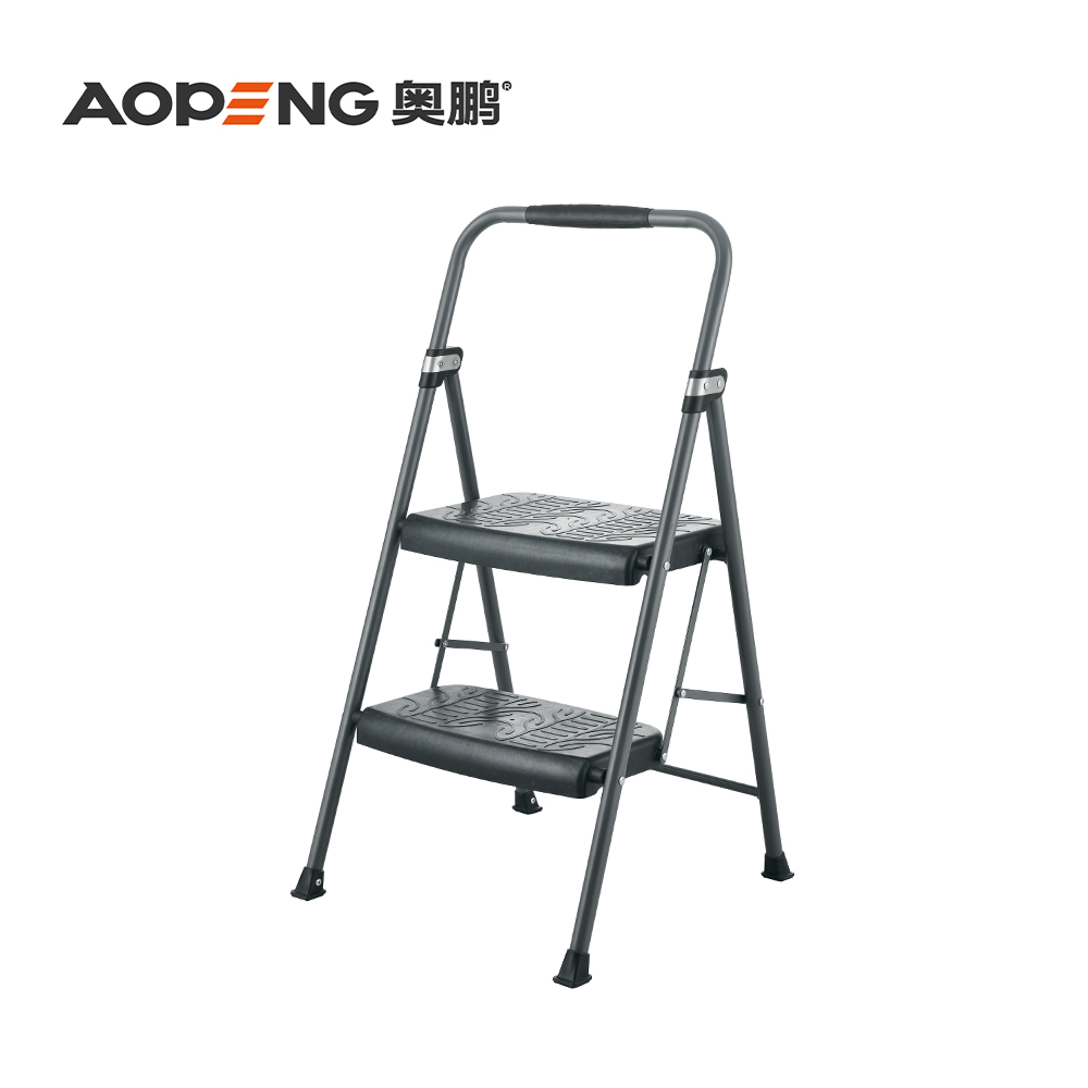 AP-1143 Three step ladder, folding step stool, step stool with wide anti-slip pedal, lightweight, portable folding step ladder with handgrip