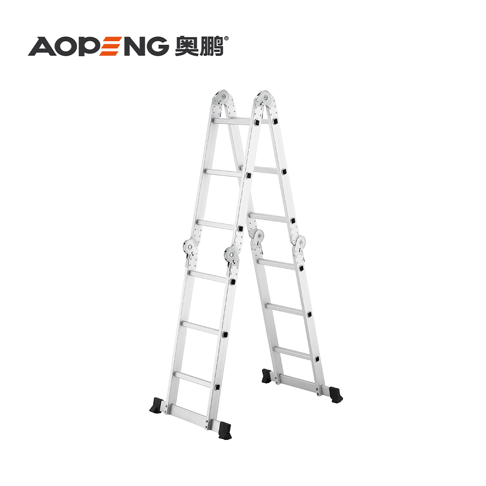 AP-403 Aopeng folding ladder heavy duty step tall ladders multipurpose aluminum extension scaffolding platform, 150kg