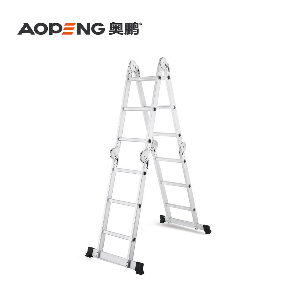 AP-403 Aopeng folding ladder heavy duty step tall ladders multipurpose aluminum extension scaffolding platform, 150kg