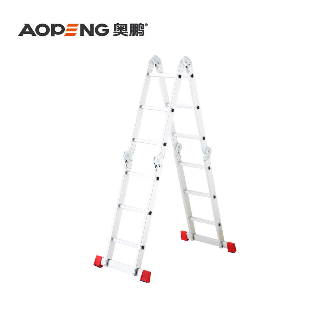 AP-403B Aopeng folding ladder heavy duty step tall ladders multipurpose aluminum extension scaffolding platform, 150kg