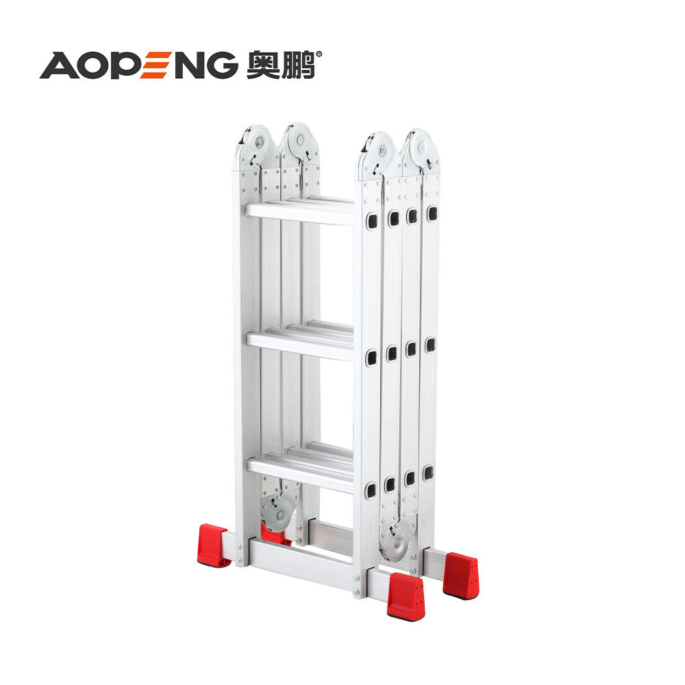 AP-403B Aopeng folding ladder heavy duty step tall ladders multipurpose aluminum extension scaffolding platform, 150kg