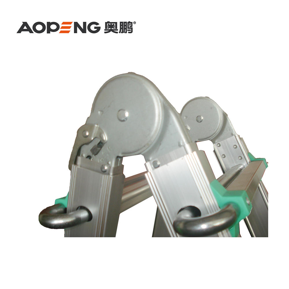 AP-414 Aopeng folding ladder heavy duty step tall ladders multipurpose aluminum extension scaffolding platform, 150kg